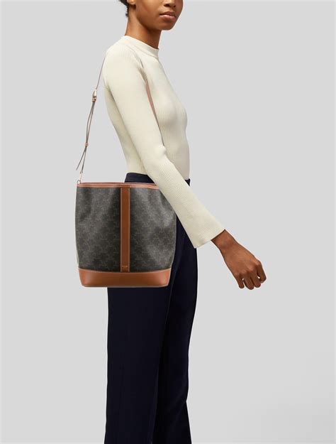 celine triomphe bucket bag|celine triomphe bag price.